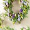 Glitzhome® 24" Easter Lavender & Bird Nest Wreath